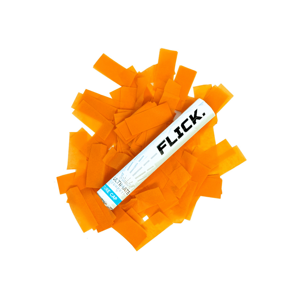 Orange Tissue Paper Confetti Flick Stick – 6″ (Pack of 8) | Rental