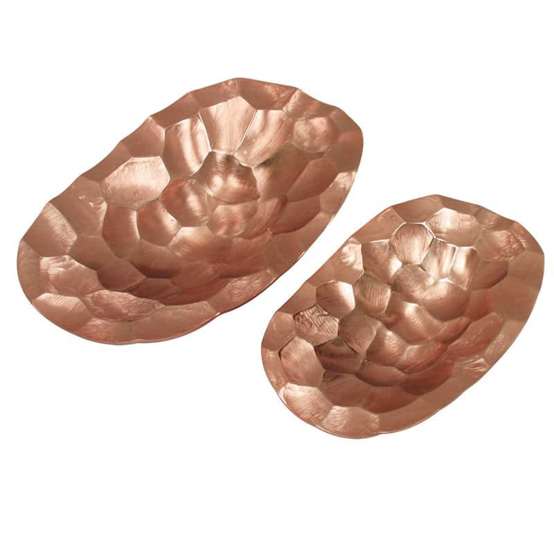 Pounded Metal Oval Dishes | Rental