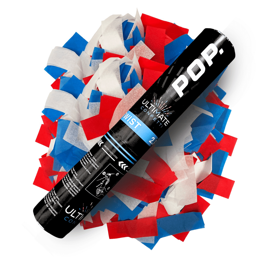 Red, White, Blue Tissue – Handheld Confetti POP Cannon | Rental Red, White, Blue Tissue – Handheld Confetti POP Cannon | Rental