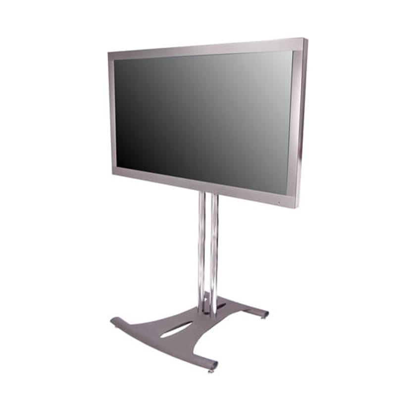 Rolling Monitor Floor Stand – 72″ Chrome | Rental