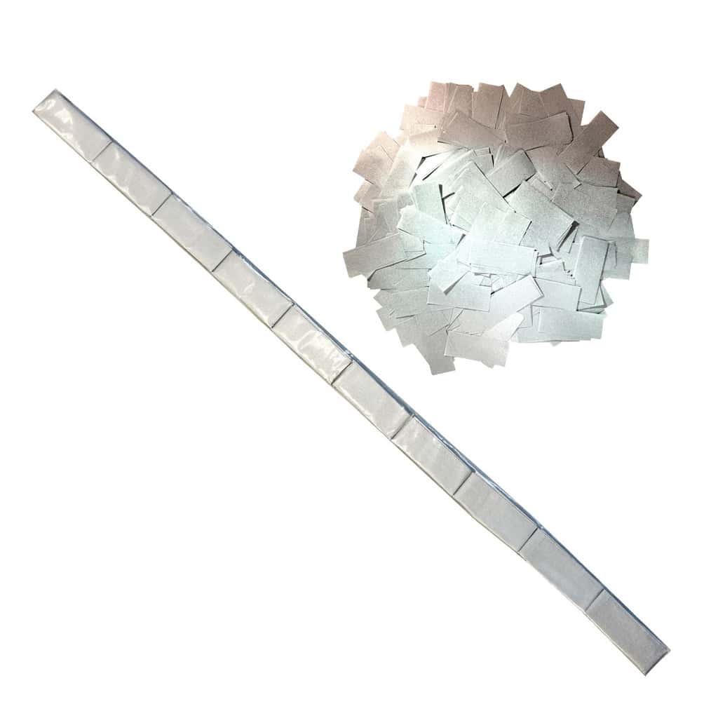 Silver Shimmer Tissue Confetti – Speed Load Cannon Sleeve (1/4lb) | Rental Silver Shimmer Tissue Confetti – Speed Load Cannon Sleeve (1/4lb) | Rental