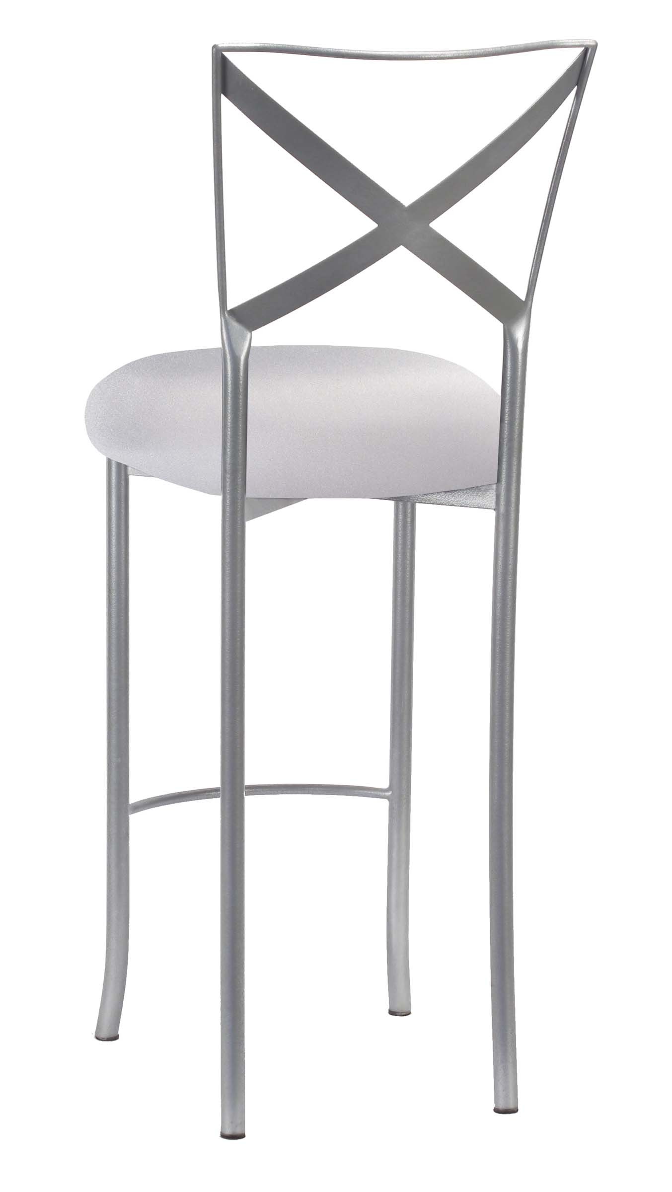 Simply X Barstool with Silver Stretch Knit Cushion – Chameleon Chair Collection | Rental Simply X Barstool with Silver Stretch Knit Cushion – Chameleon Chair Collection | Rental