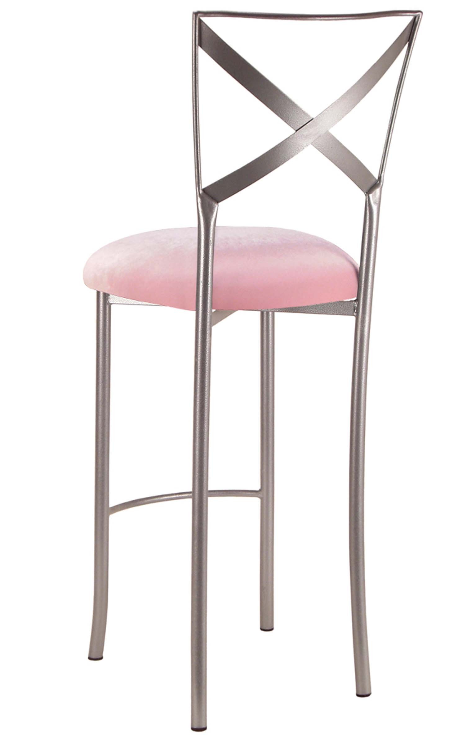 Simply X Barstool with Soft Pink Velvet Cushion – Chameleon Chair Collection | Rental Simply X Barstool with Soft Pink Velvet Cushion – Chameleon Chair Collection | Rental