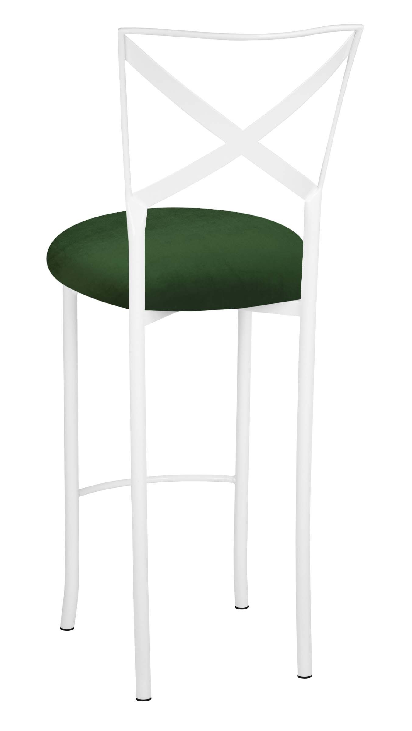 Simply X White Barstool with Green Velvet Cushion – Chameleon Chair Collection | Rental Simply X White Barstool with Green Velvet Cushion – Chameleon Chair Collection | Rental