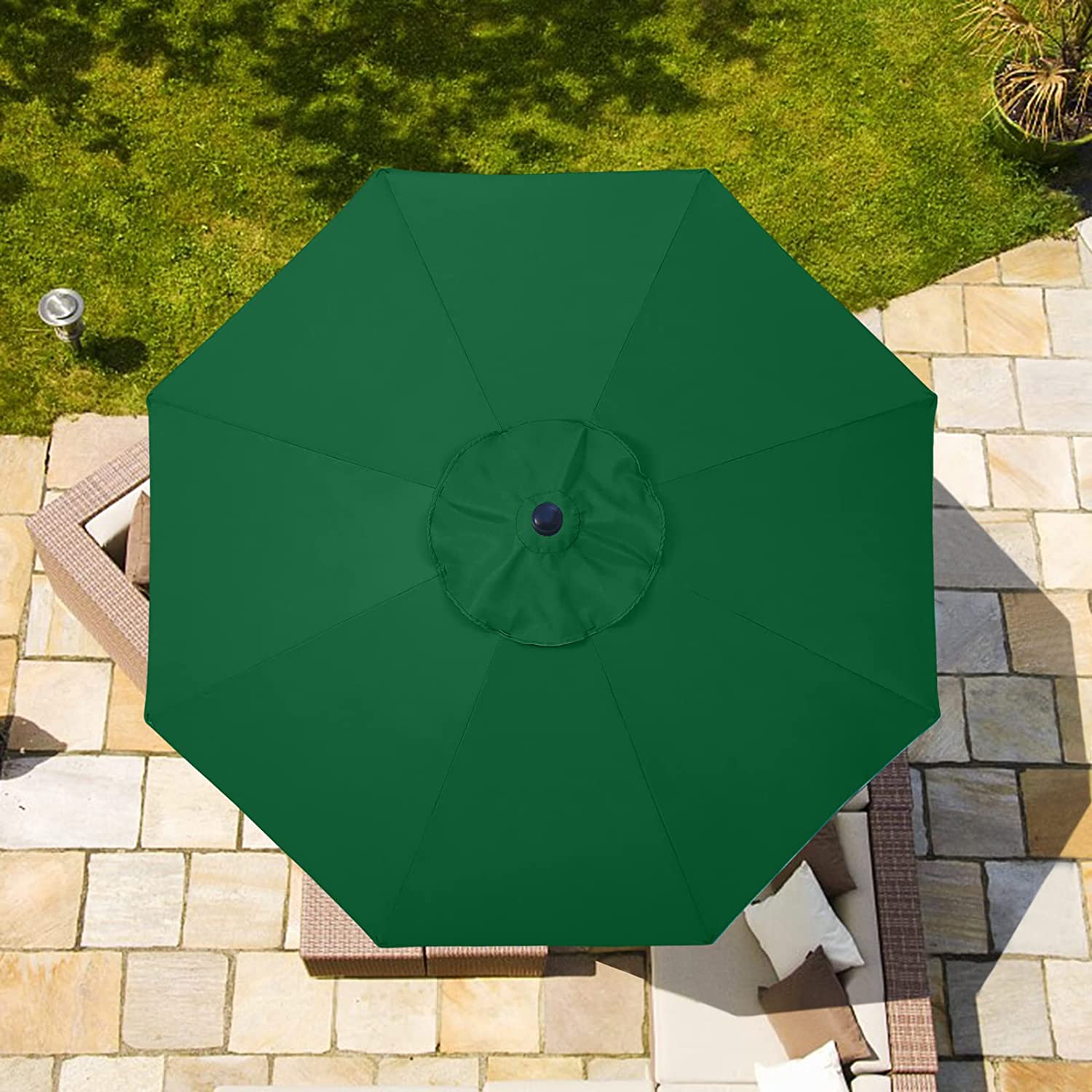 Part | 9′ Market Umbrella Top Only | Forest Green | Rental