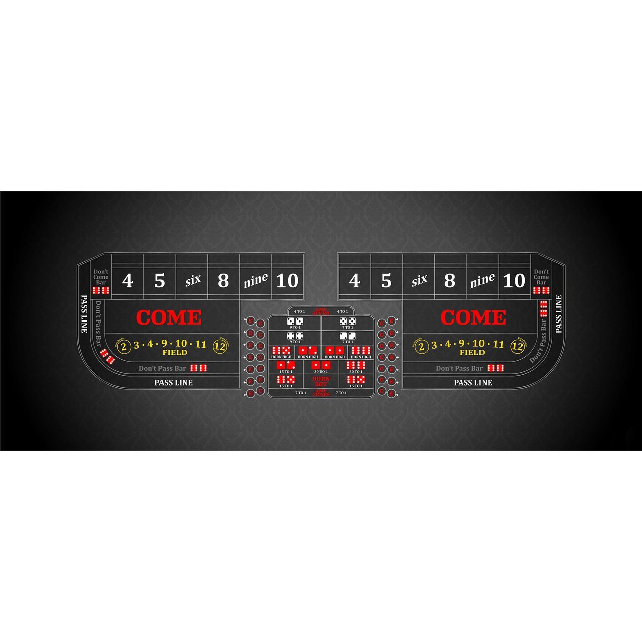 Part – Craps – 8′ Craps Casino Game Table Top Only – Black | Rental Part – Craps – 8′ Craps Casino Game Table Top Only – Black | Rental