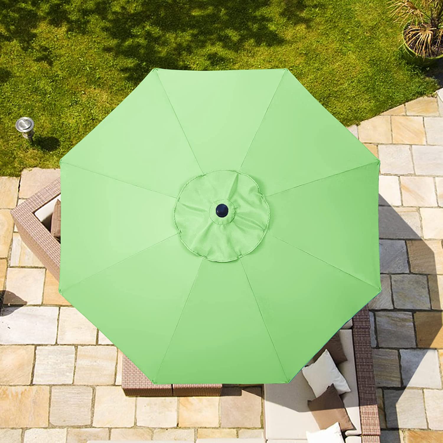 Part | 9′ Market Umbrella Top Only | Grass Green | Rental