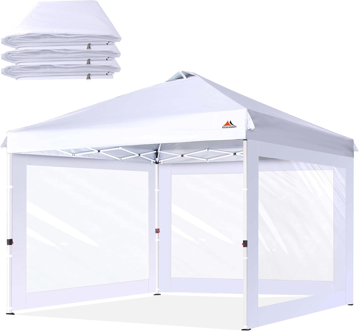 SCOCANOPY Clear Window Sidewall for 10×10 Canopy Frame, 3 Pack Sunwalls Only,(White) : Patio, Lawn & Garden | Rental SCOCANOPY Clear Window Sidewall for 10×10 Canopy Frame, 3 Pack Sunwalls Only,(White) : Patio, Lawn & Garden | Rental