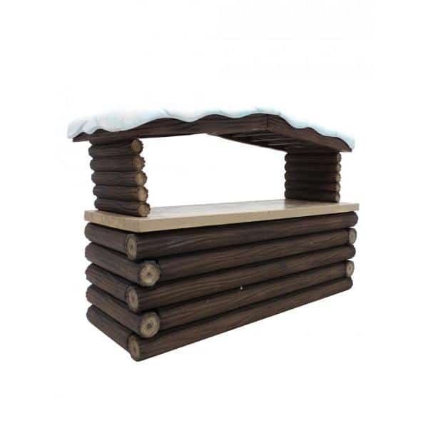10′ Log Fronted Bar (Snowy Roof) | Rental 10′ Log Fronted Bar (Snowy Roof) | Rental