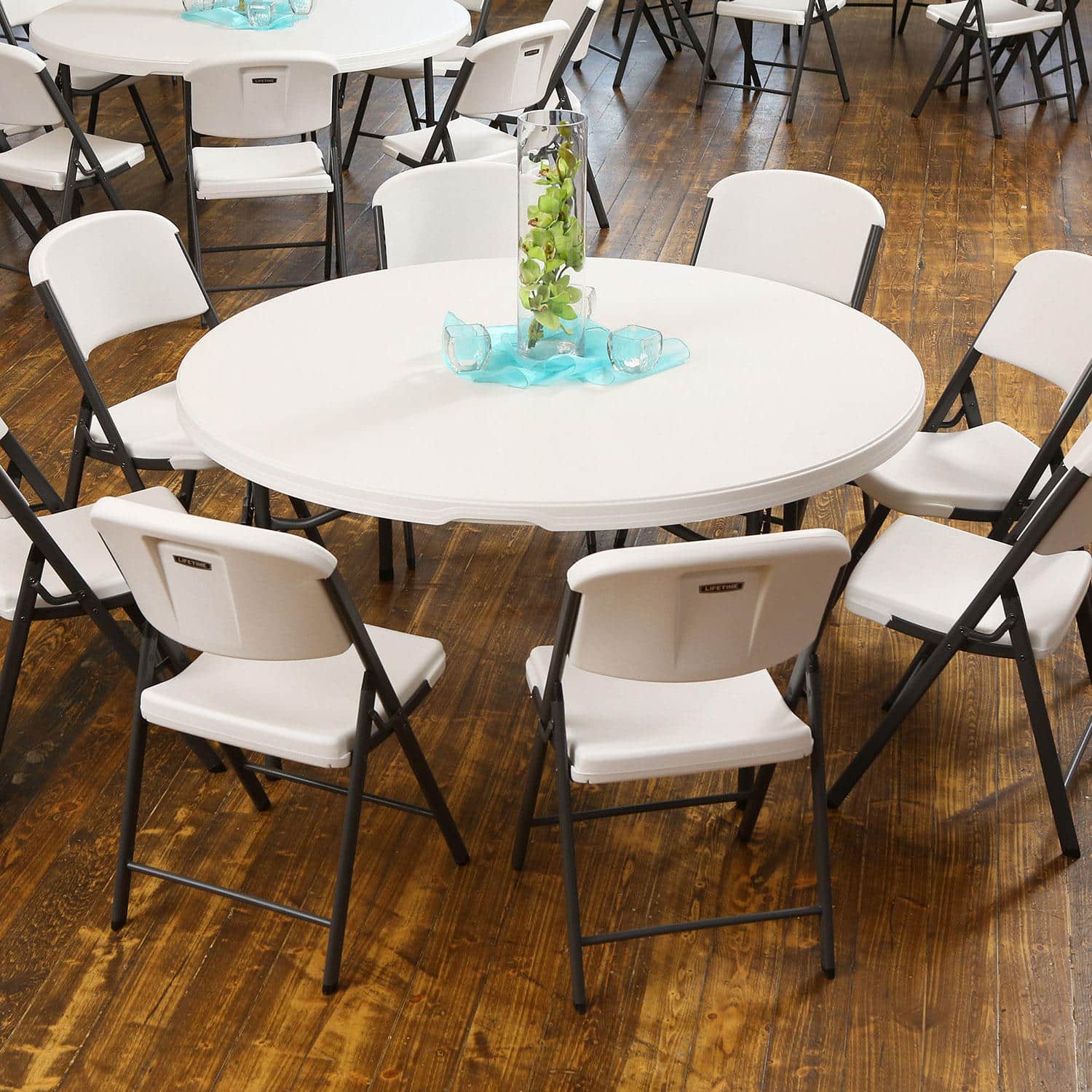Package – (4) 60″ Round Commercial Grade Folding Tables and (32) Folding Chairs | Rental Package – (4) 60″ Round Commercial Grade Folding Tables and (32) Folding Chairs | Rental