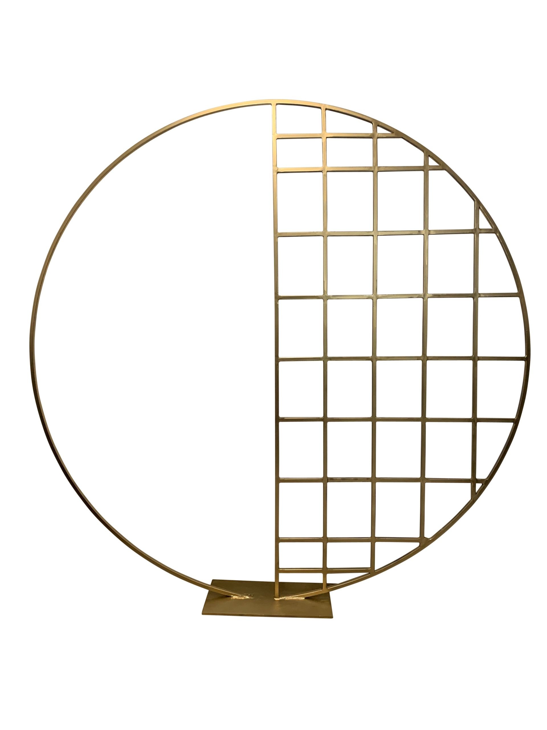 Half Screen Gold Circle Backdrop | Rental