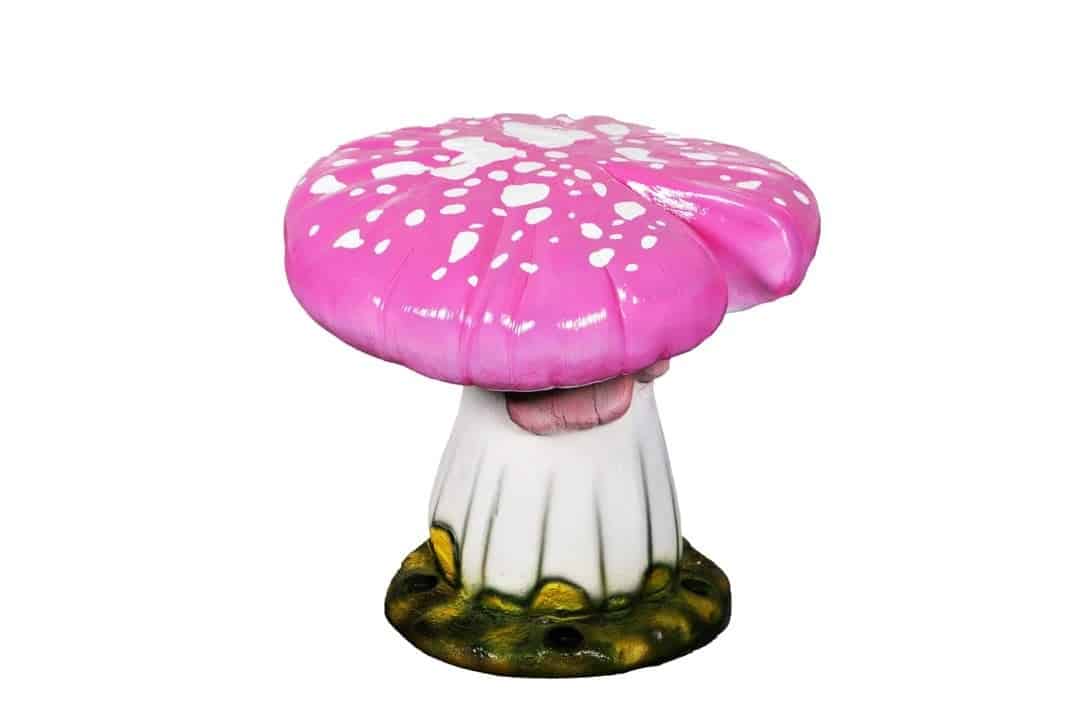 Hot Pink Top Mushroom Stool | Rental