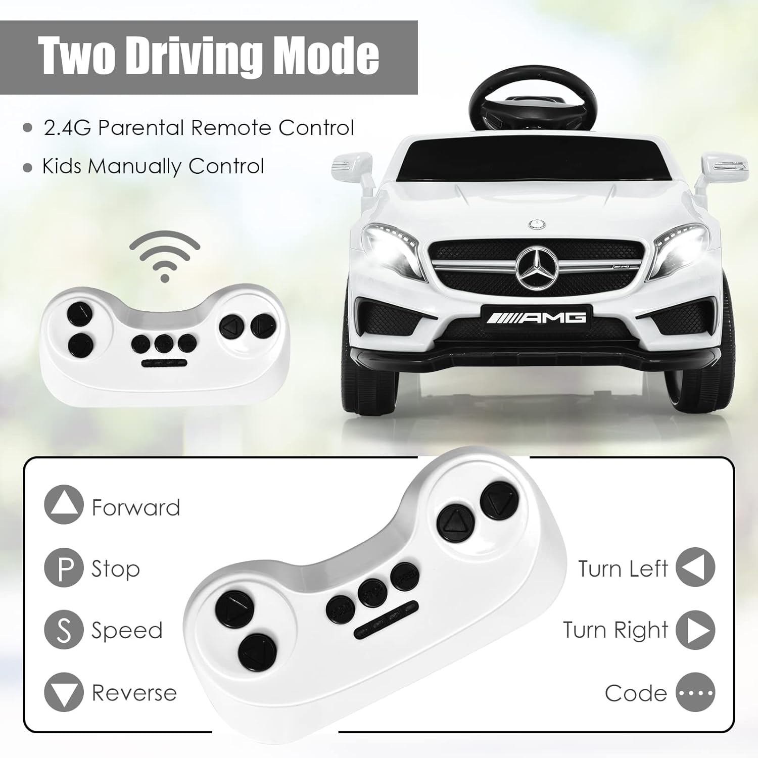 12V Kids Ride On Car, Hetoy Licensed Mercedes-Benz G63 Electric Car Battery Powered w/Parent Remote Control, LED Lights, Bluetooth, Music, Radio, Electric Vehicle Ride on Toy for Kids, Black | Rental