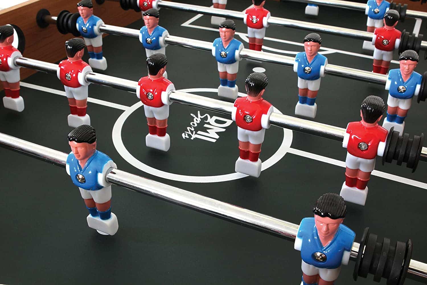 4 Player Wood Finish Foosball Game With Abacaus-Style Scoring and Internal Ball Return Kit | Rental