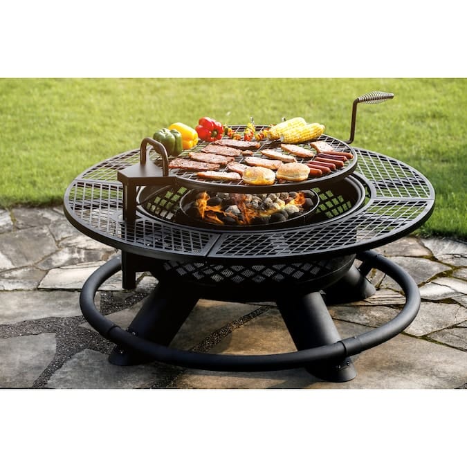 Fire Pit – Big Horn 47.24-in W Black Steel Wood-Burning Fire Pit | Rental