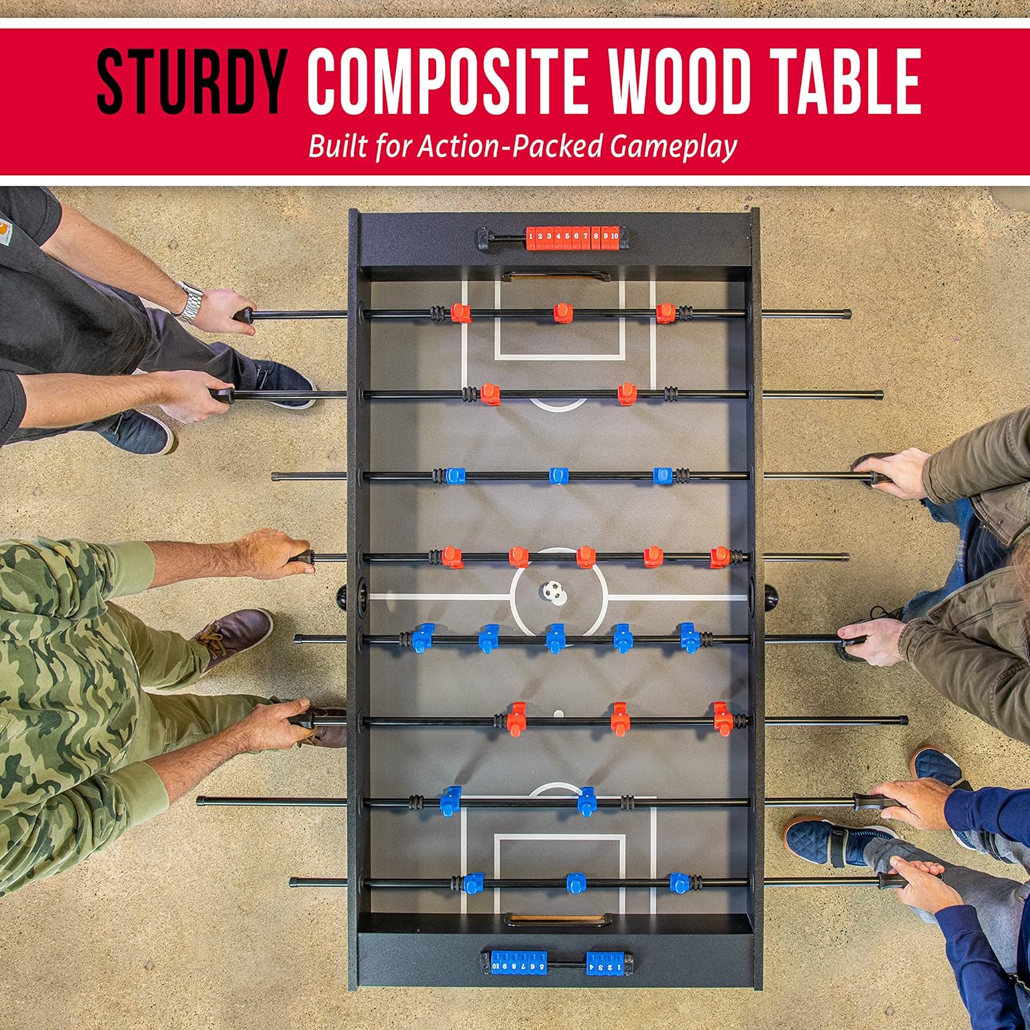4 Player Black Finish Foosball Game | Rental