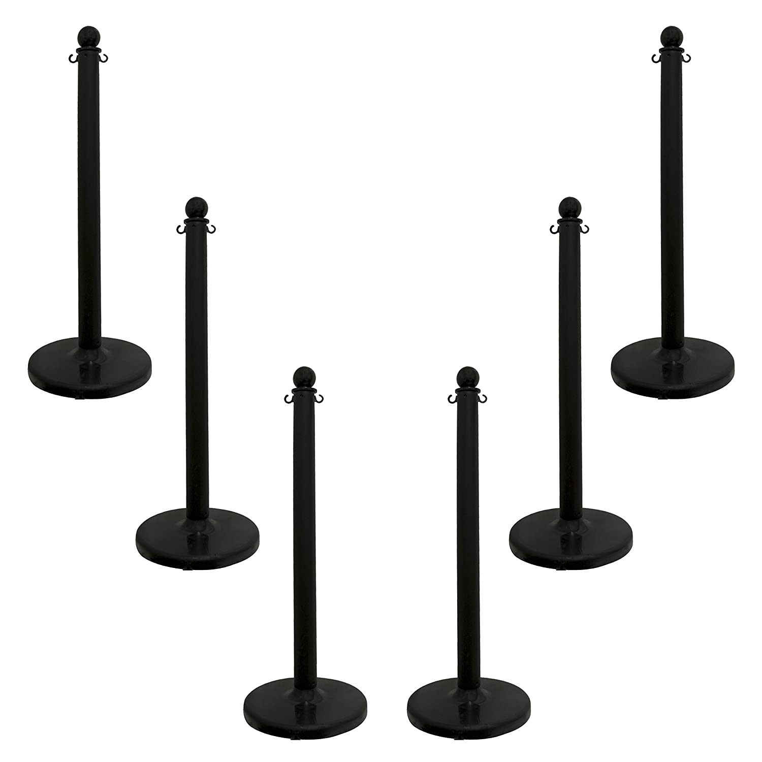 40″ Black Plastic Stanchion Post Only | Rental