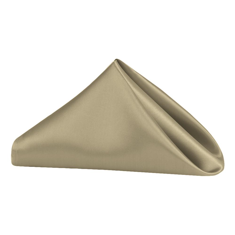Satin Napkin 20″x20″ – Taupe | Used – Purchase | Rental Satin Napkin 20″x20″ – Taupe | Used – Purchase | Rental