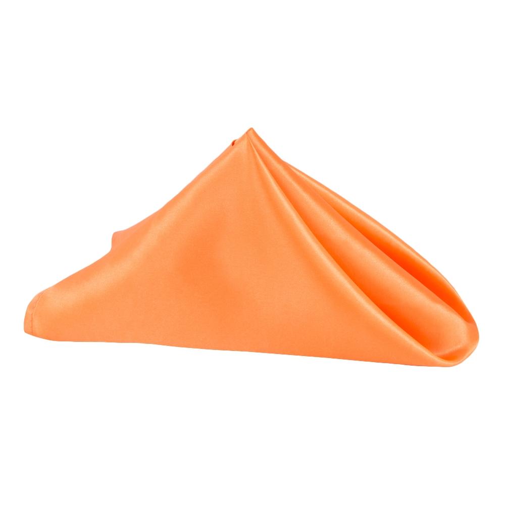 Satin Napkin 20″x20″ – Orange | Used – Purchase | Rental Satin Napkin 20″x20″ – Orange | Used – Purchase | Rental