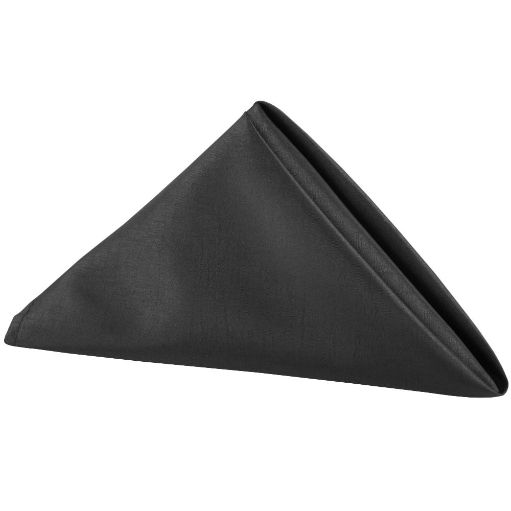 Taffeta Napkin 20″x20″ – Black | Used – Purchase | Rental Taffeta Napkin 20″x20″ – Black | Used – Purchase | Rental