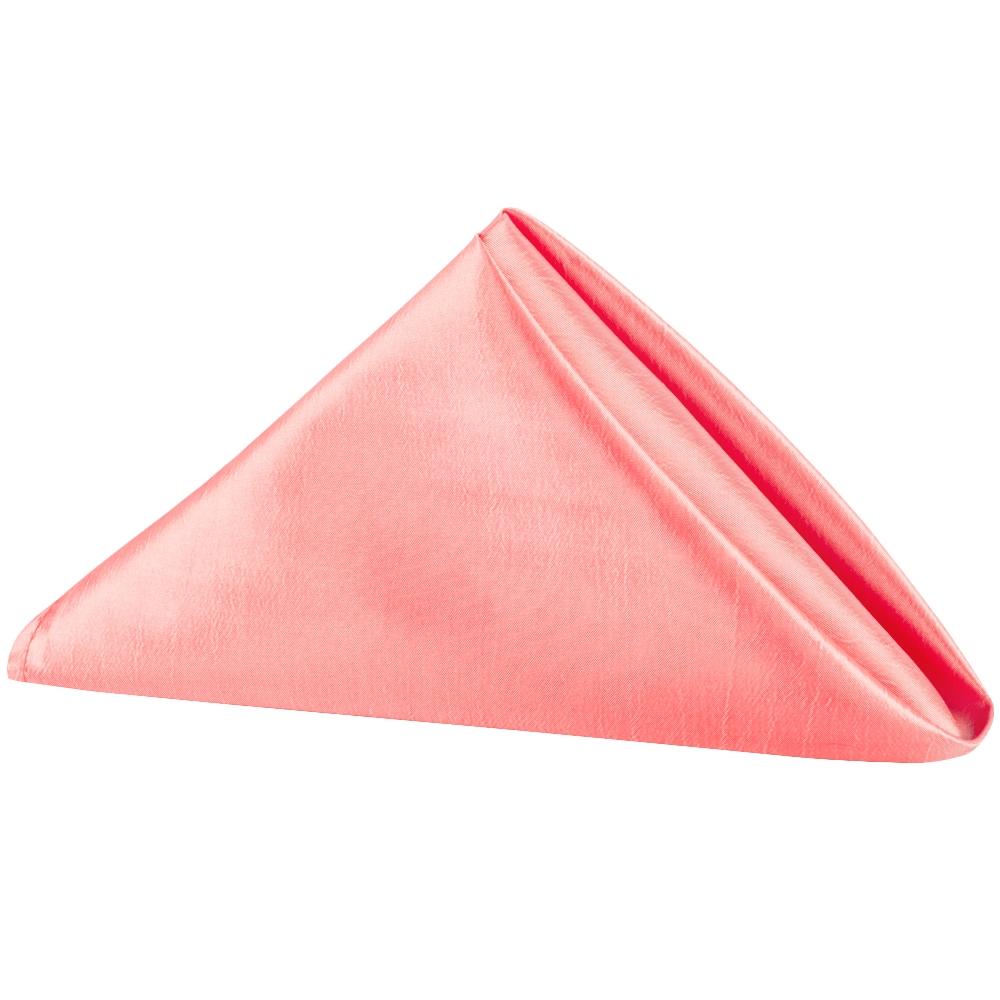 Taffeta Napkin 20″x20″ – Coral | Used – Purchase | Rental Taffeta Napkin 20″x20″ – Coral | Used – Purchase | Rental