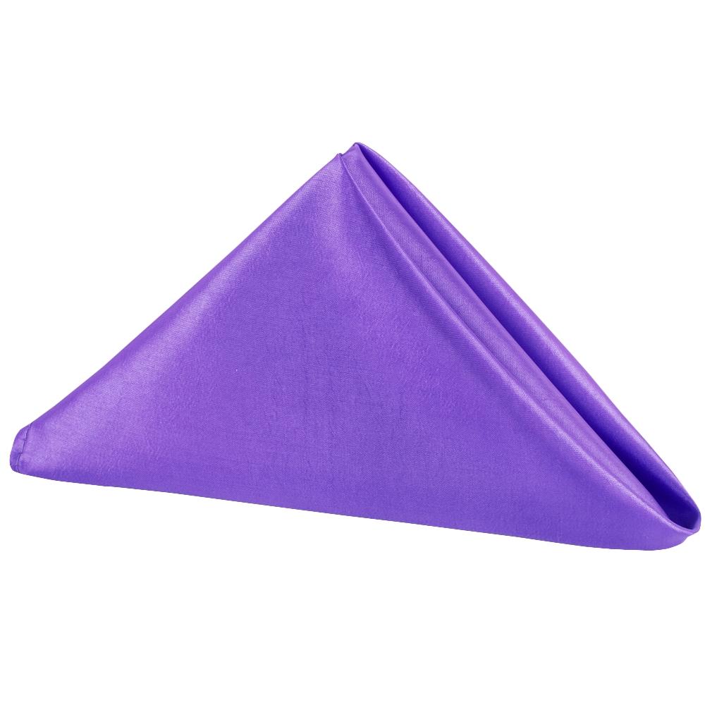 Taffeta Napkin 20″x20″ – Purple | Used – Purchase | Rental Taffeta Napkin 20″x20″ – Purple | Used – Purchase | Rental