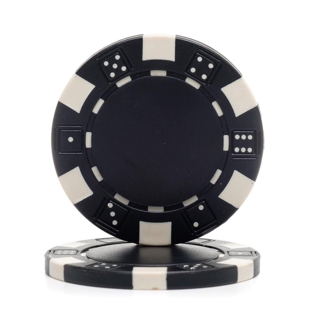 Part  – Brybelly Black Clay Composite Striped 11.5 Poker Chip | Used – Purchase | Rental