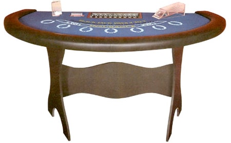 Part – Blackjack – 6′ Casino Game Table Top Only  – Black | Used – Purchase | Rental
