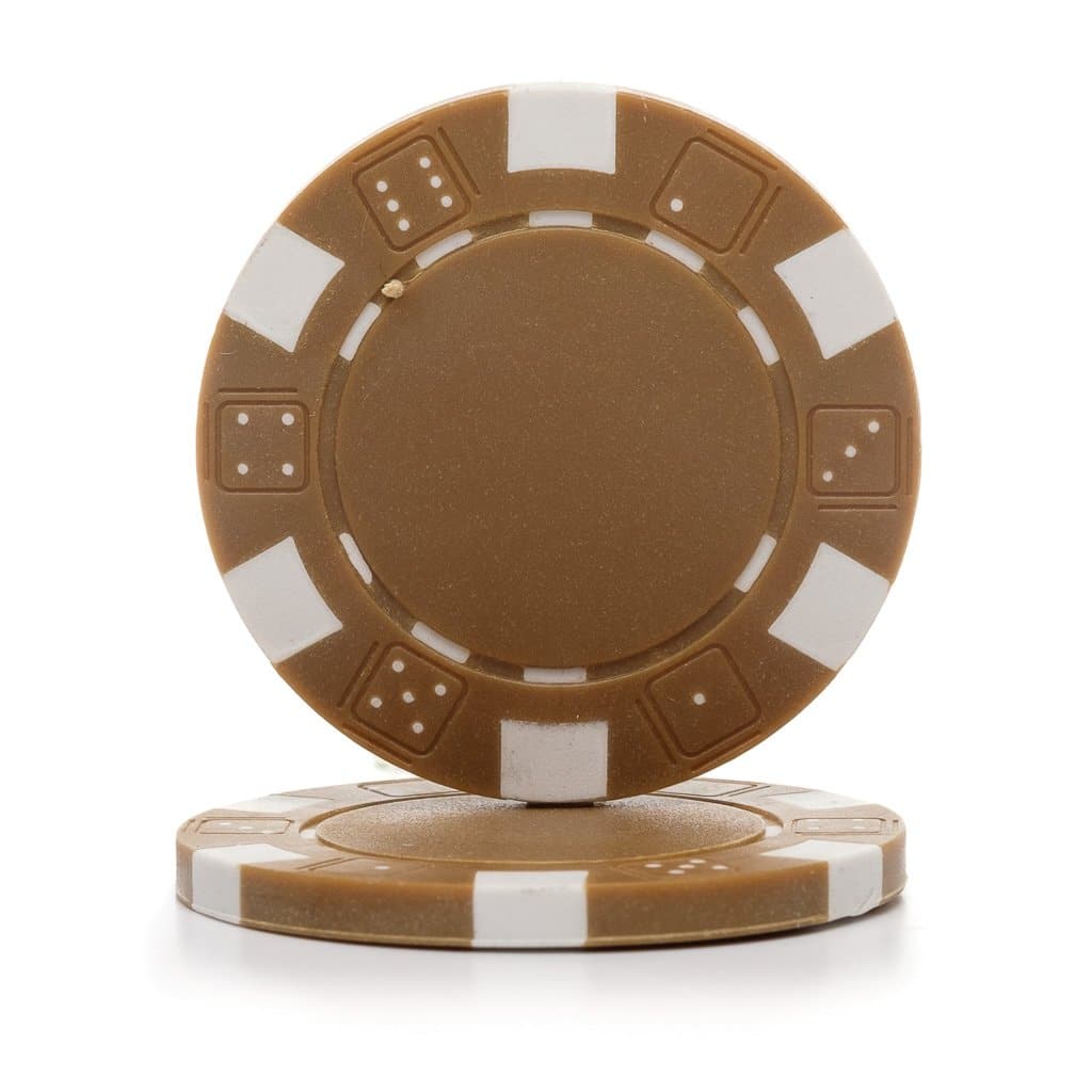 Part  – Clay Composite Striped 11.5 Poker Chip – Brown | Rental