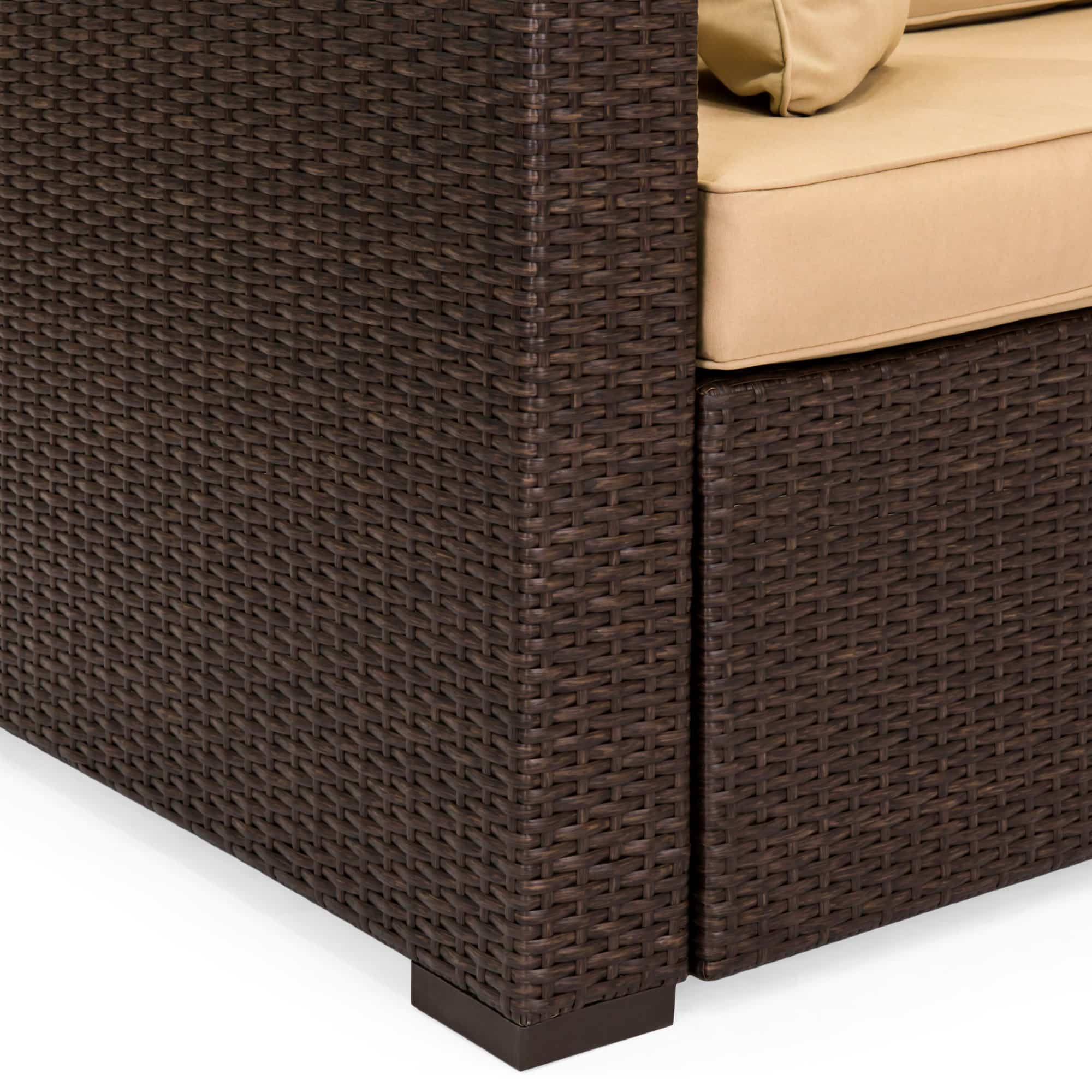 BCP Outdoor Wicker Patio Furniture Sofa 3 Seater Luxury Comfort Brown Wicker | Used – Purchase | Rental