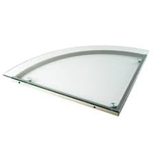 Brenton Studio Glass Desk Corner Piece | Used – Purchase | Rental