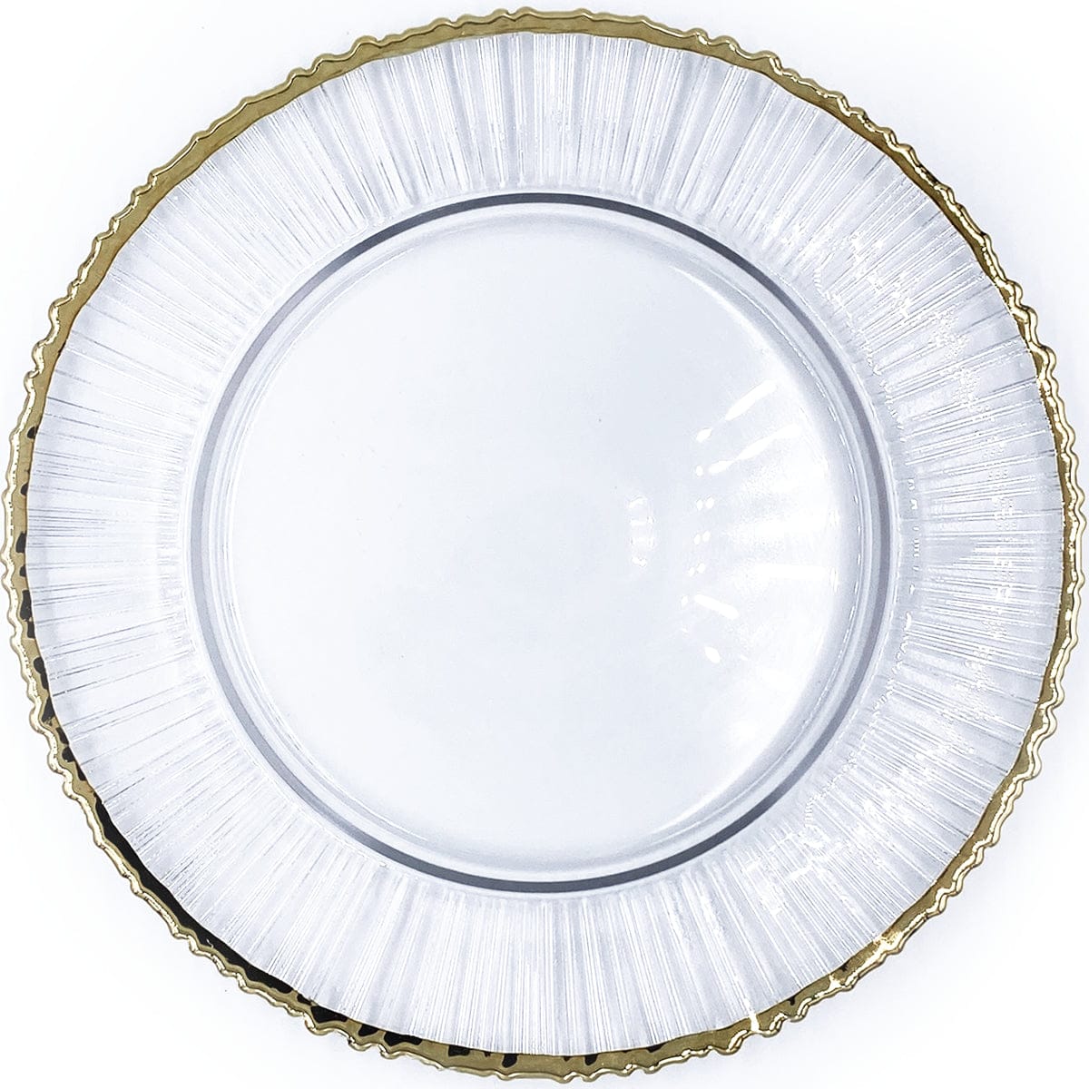 Eclipse – Glass Charger Plate in Gold (Item # 0309-R) | Rental Eclipse – Glass Charger Plate in Gold (Item # 0309-R) | Rental
