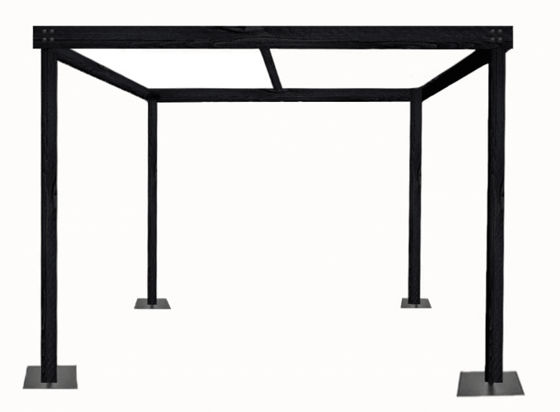 Cabana – 10 x 10’w x 8’h Black Wood Cabana | Rental Cabana – 10 x 10’w x 8’h Black Wood Cabana | Rental