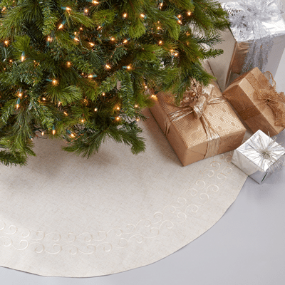 493 Embroidered Design Tree Skirt | Rental