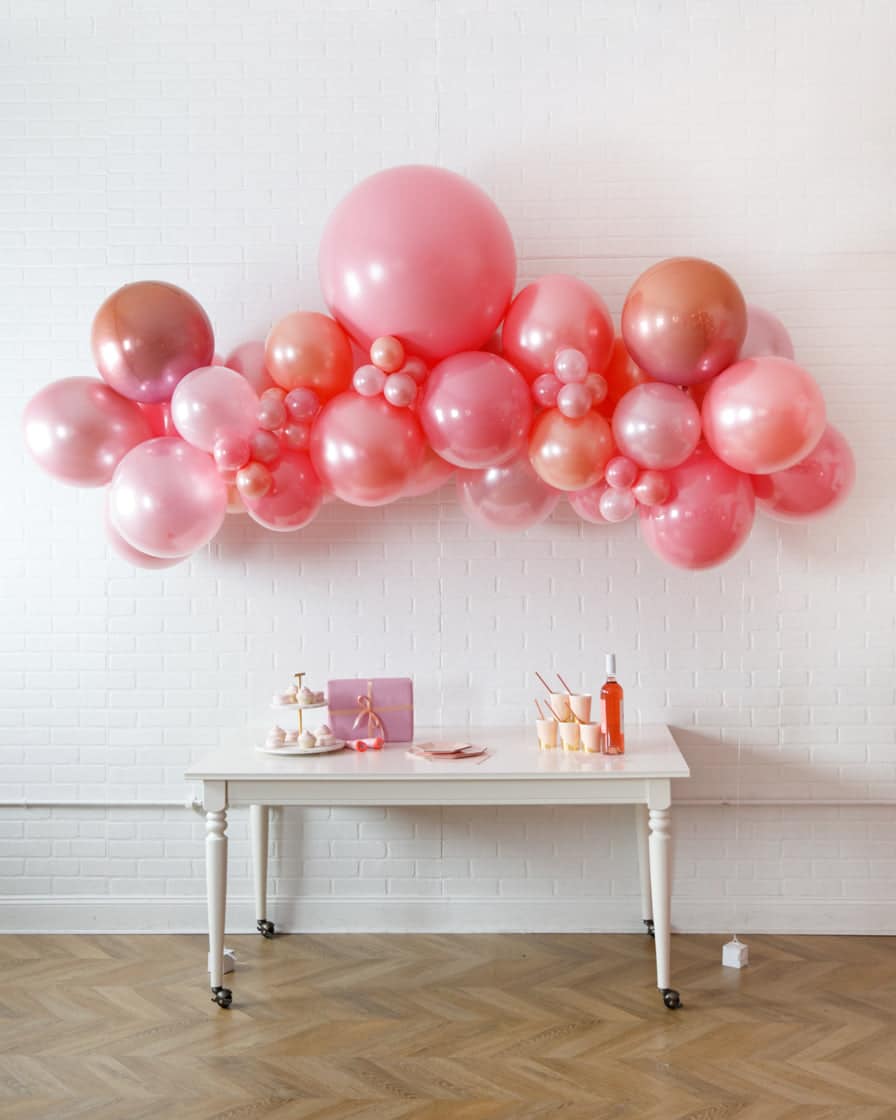 Rosé Bubbles – Floating Balloon Arch – 5ft | Rental Rosé Bubbles – Floating Balloon Arch – 5ft | Rental