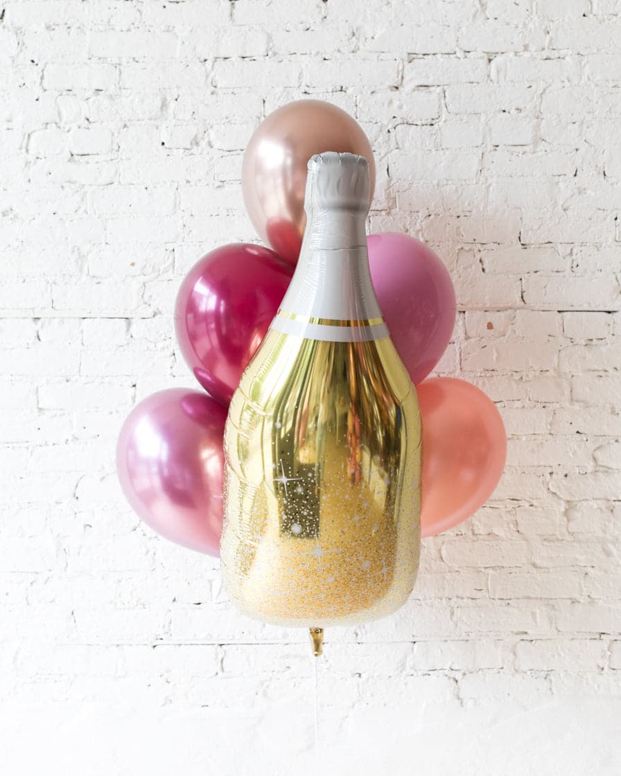 Berry Blush – Champagne Foil and 11in Balloons – bouquet of 7 | Purchase Berry Blush – Champagne Foil and 11in Balloons – bouquet of 7 | Purchase
