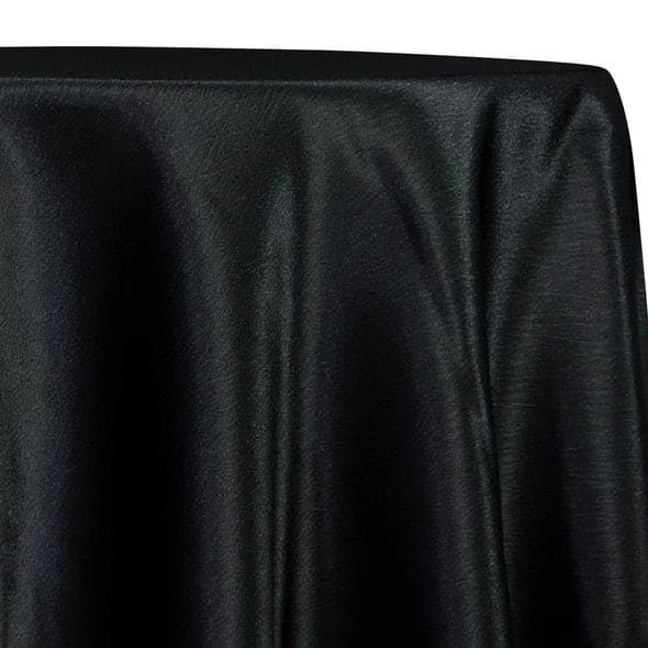 Luxury Satin Table Linen in Black | Rental