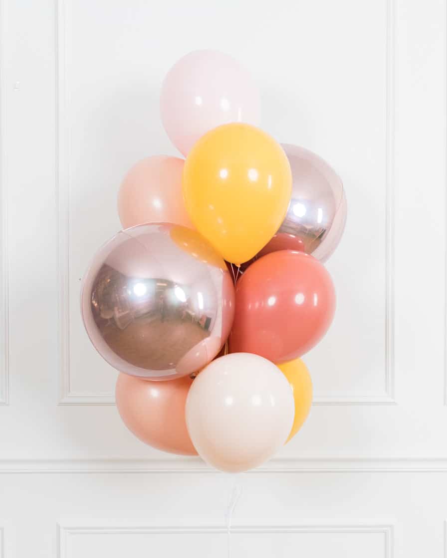 Boho Rainbow – Orbs and 11in Balloons – bouquet of 10 | Purchase Boho Rainbow – Orbs and 11in Balloons – bouquet of 10 | Purchase