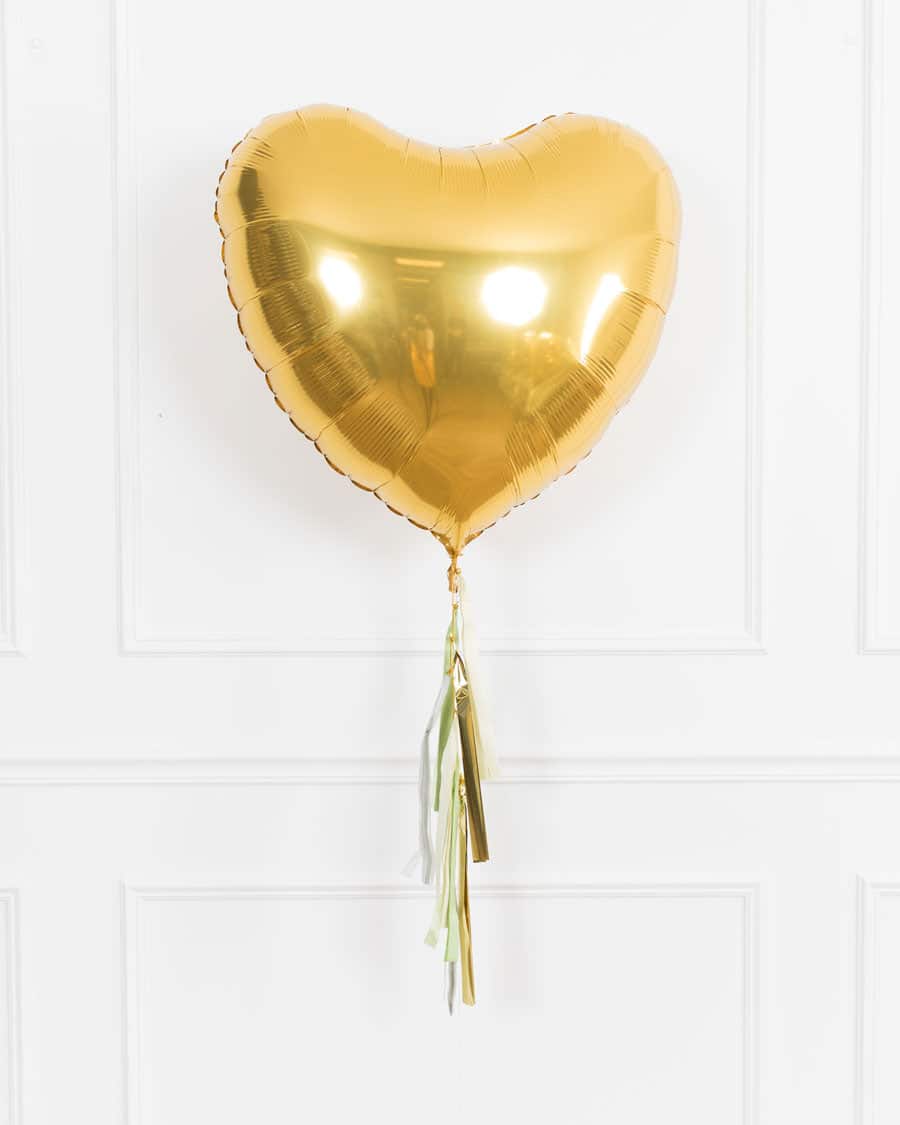 Botanical – 36in Heart Foil Balloon with Half-Tassel | Purchase