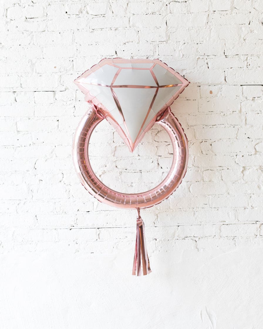 Bridal Office Party -36in Diamond Ring Foil Balloon and Skirt | Rental Bridal Office Party -36in Diamond Ring Foil Balloon and Skirt | Rental