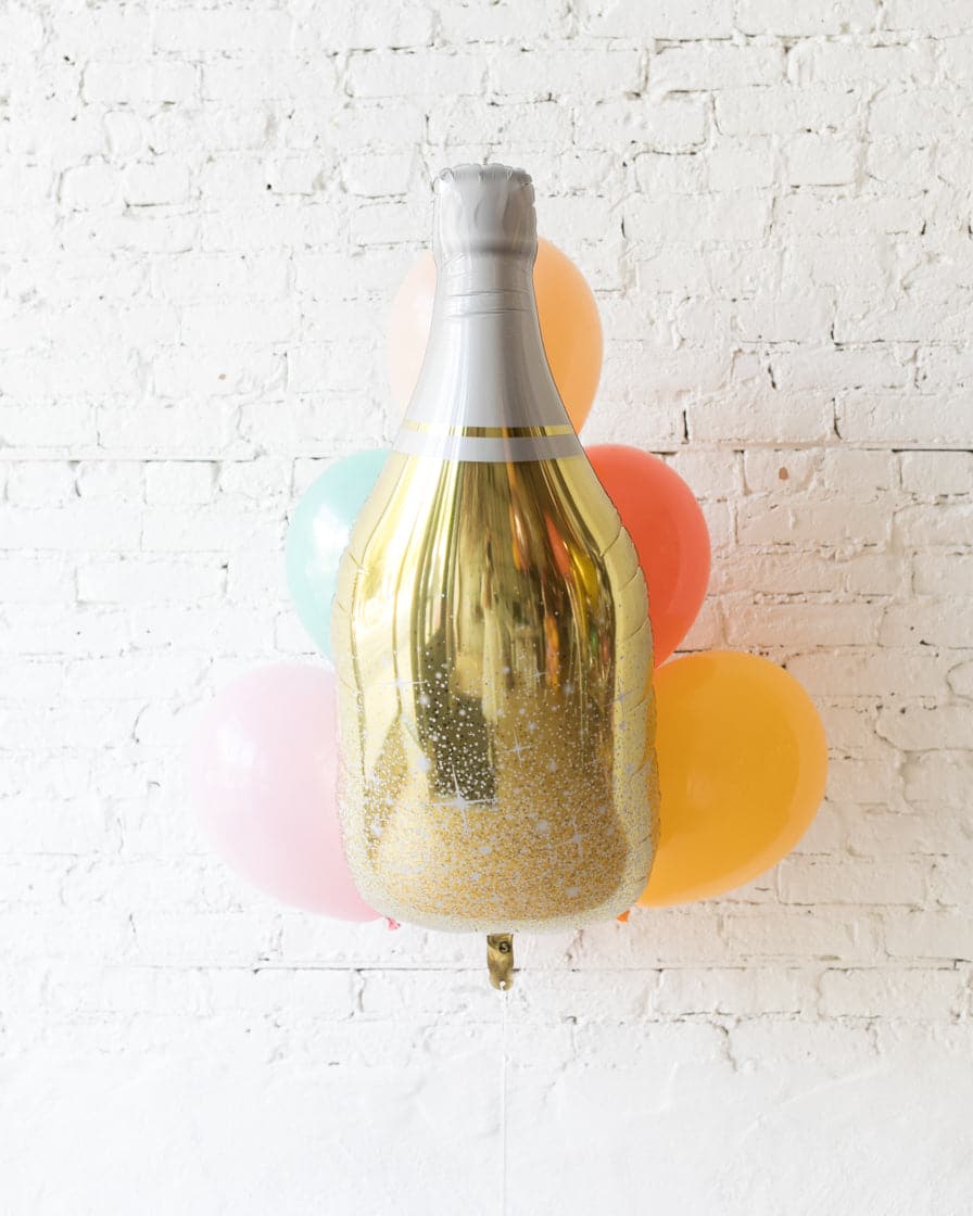 Colorful Bloom – Champagne Foil and 11in Balloons – bouquet of 7 | Purchase Colorful Bloom – Champagne Foil and 11in Balloons – bouquet of 7 | Purchase