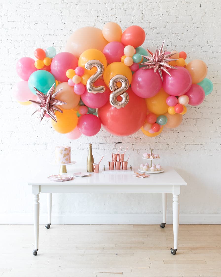 Colorful Bloom – Number Backdrop Balloon Garland Install Piece | Rental Colorful Bloom – Number Backdrop Balloon Garland Install Piece | Rental