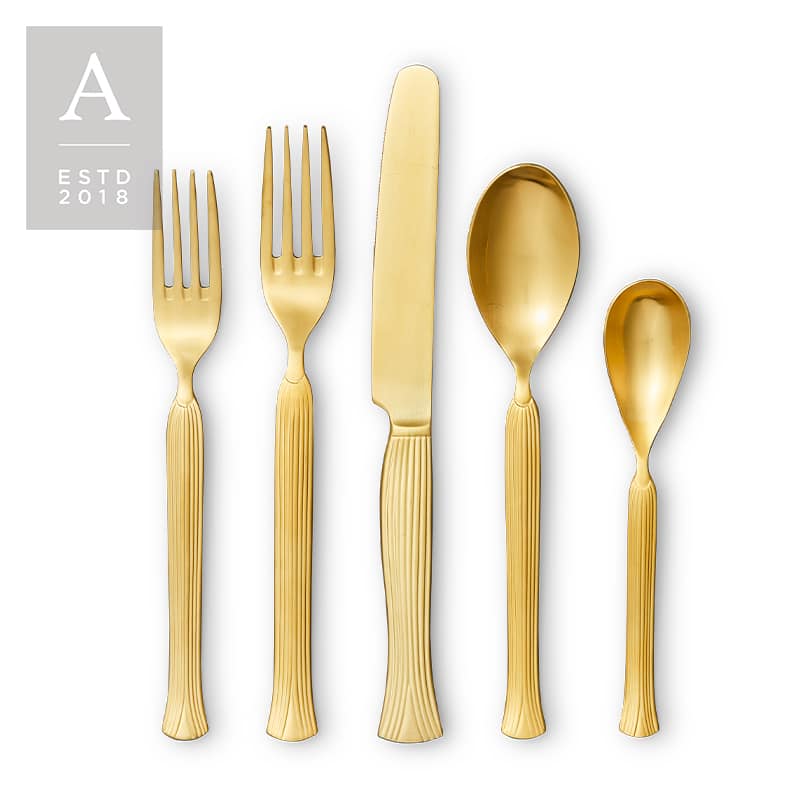Dekor Gold Brushed Flatware Collection | Rental