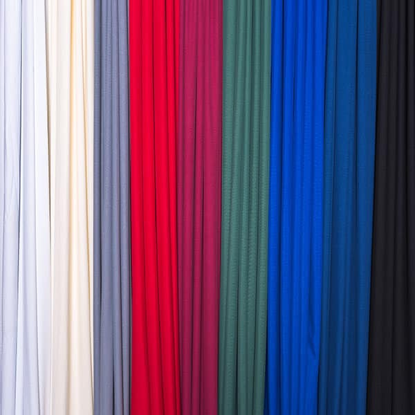 Poly Premier Plus “Poly Satin” by Eastern Mills – Cloth Drape Panel w/ Sewn Rod Pocket – 8ft | Rental
