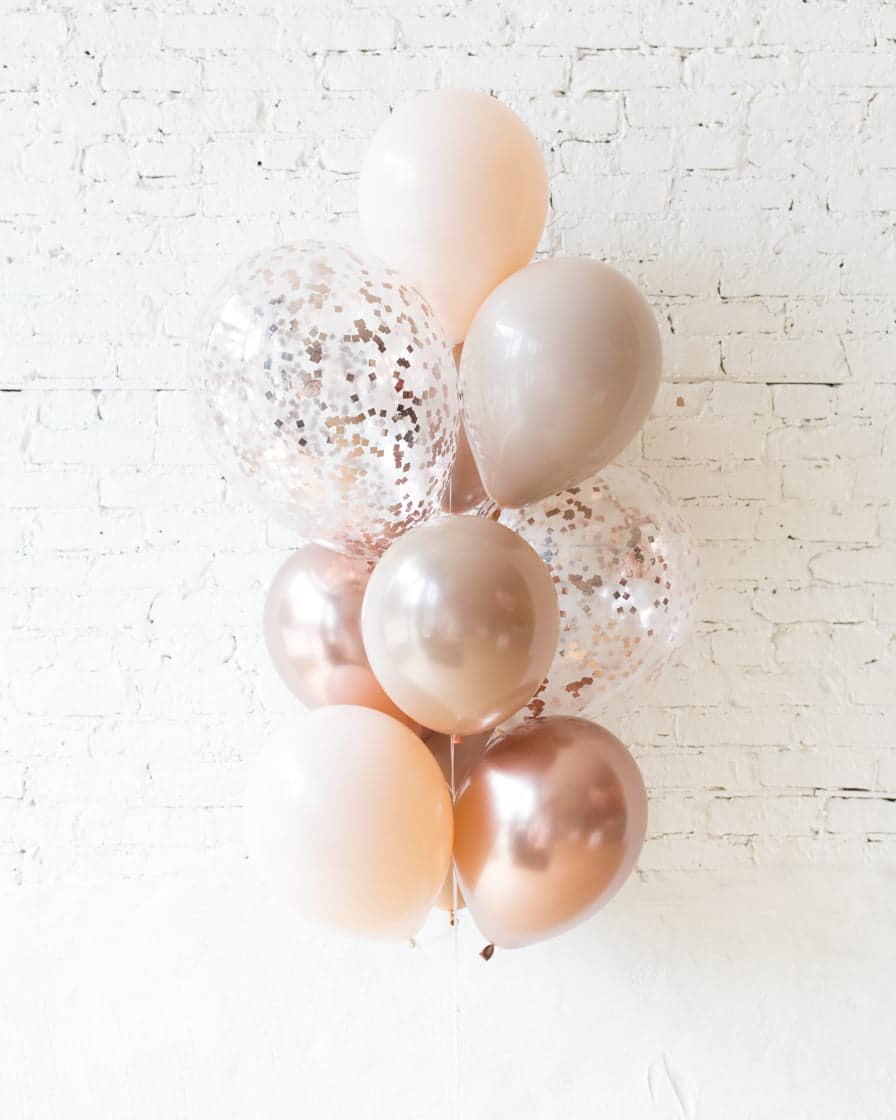 Customizable – Confetti and 11in Balloons – bouquet of 10 | Purchase Customizable – Confetti and 11in Balloons – bouquet of 10 | Purchase
