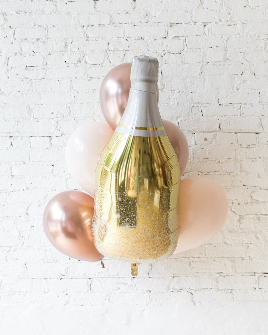 Customizable – Champagne Foil and 11in Balloons – bouquet of 7 | Purchase Customizable – Champagne Foil and 11in Balloons – bouquet of 7 | Purchase