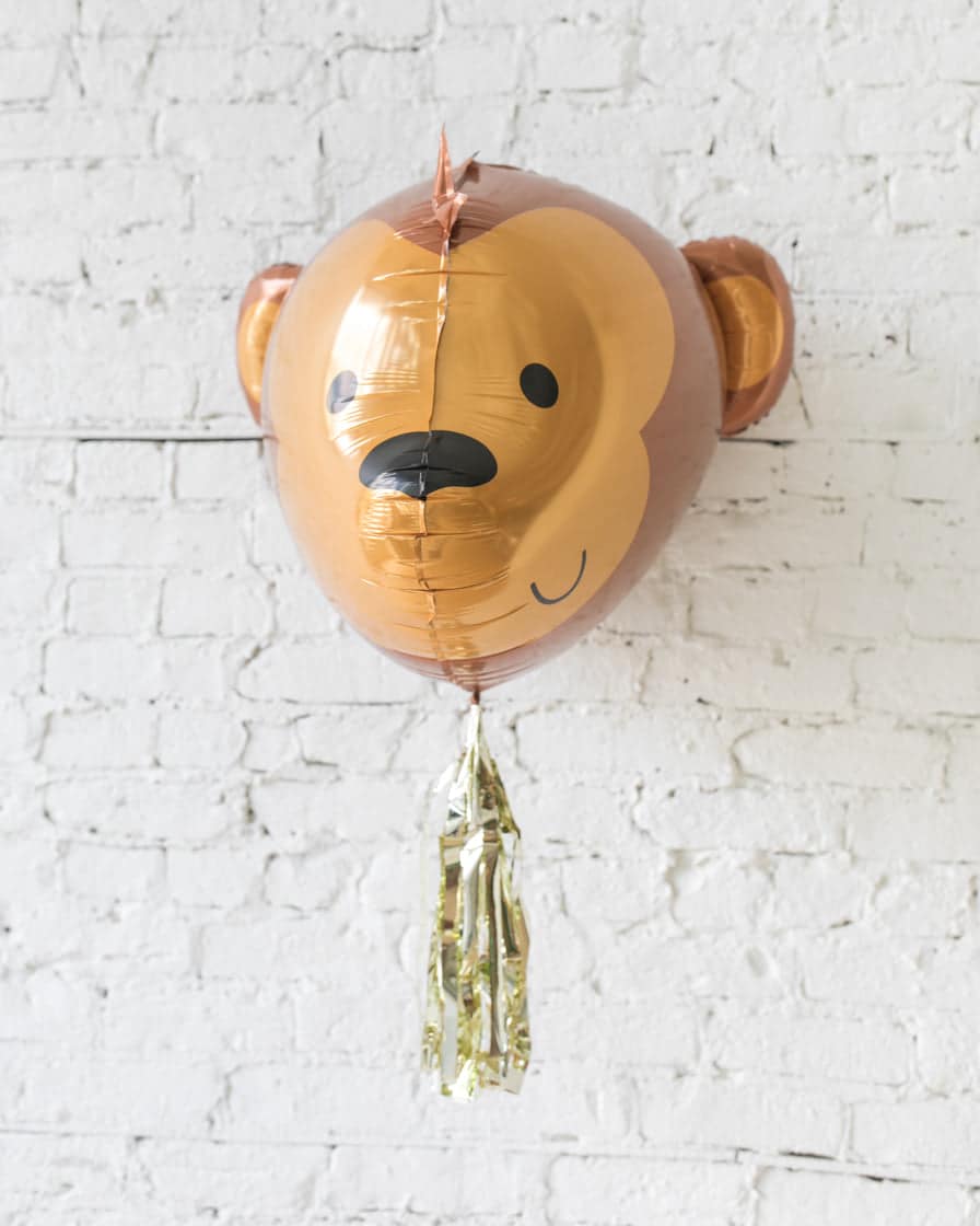 GIFT-29in 3D Monkey Foil Balloon and Gold Skirt | Rental GIFT-29in 3D Monkey Foil Balloon and Gold Skirt | Rental