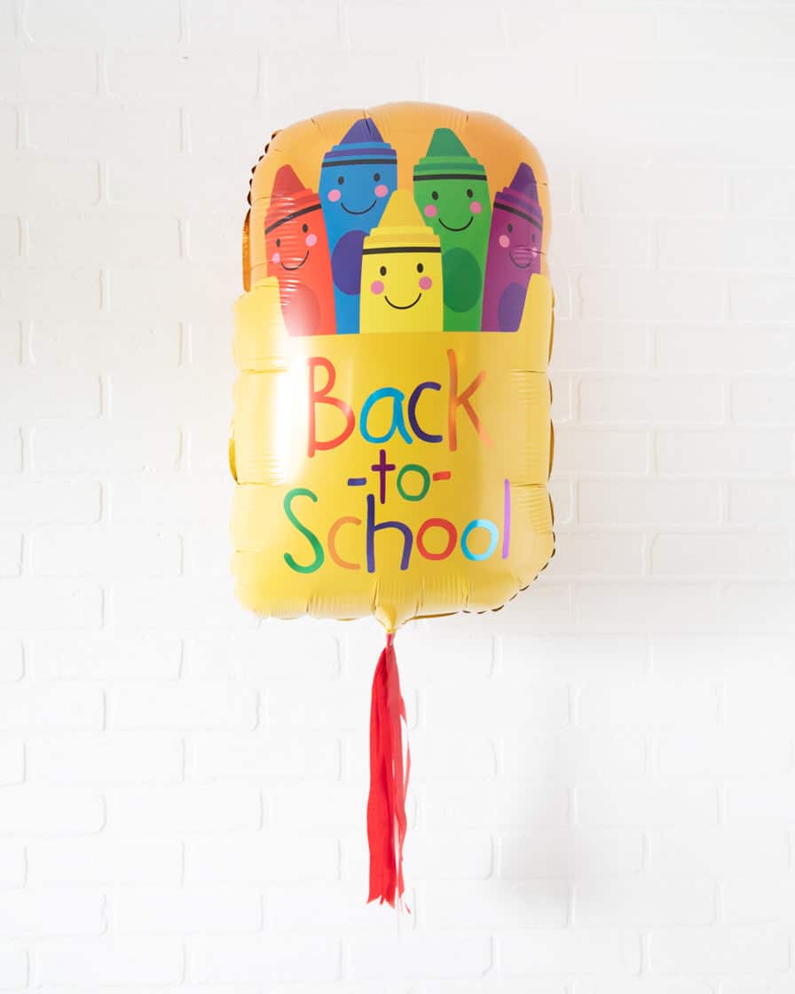 Back 2 School – Crayon Foil Balloon | Purchase
