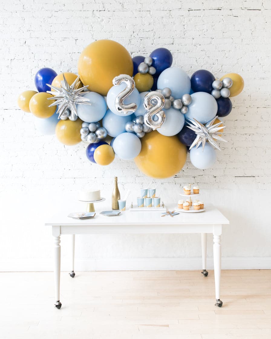 Mid Century Hues – Number Backdrop Balloon Garland Install Piece | Rental Mid Century Hues – Number Backdrop Balloon Garland Install Piece | Rental
