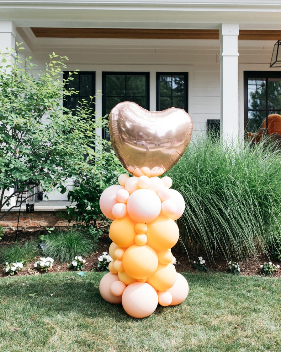 OUTDOOR – Bridal – Balloon Column with Heart Foil – 4ft | Rental OUTDOOR – Bridal – Balloon Column with Heart Foil – 4ft | Rental